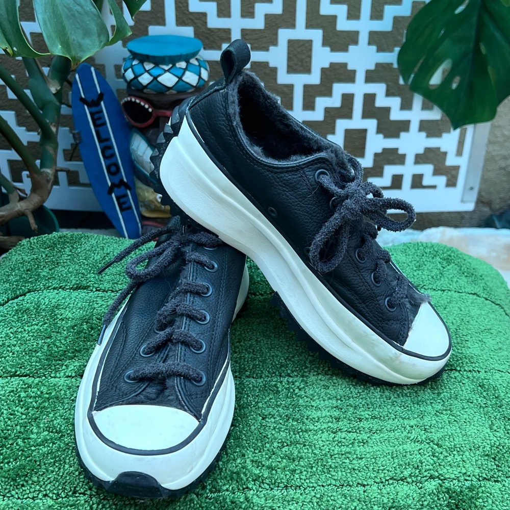 Converse Run Star Leather platform low top 9